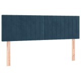 Cumpara ieftin Tablii de pat, albastru inchis, 144x5x78/88 cm, catifea