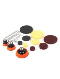 Set 15 bureti polisare si elemente, cu 3 adaptori M14-100-120mm, detailing, Amio