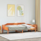 VidaXL Cadru de pat fără saltea maro ceruit 80x200 cm lemn masiv pin