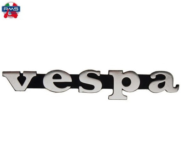 Sigla scris &quot;Vespa&quot; frontala Vespa 50 N (63-71) - Vespa 50 Special (69-83) - Vespa 125 Primavera (67-83) - ET3 (76-90)