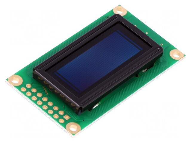 Afișaj OLED Alfanumeric 8x2 Alb 58x32x10mm 16PIN