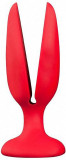 Dildo Anal Open Plug Silicone Red, Blaster Begginer