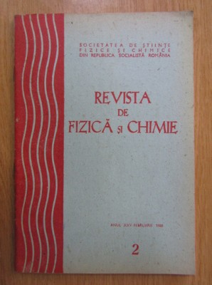 Revista de fizica si chimie, nr. 2, februarie 1988 foto