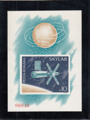 ROMANIA 1974 LP 868 SKYLAB COLITA NEDANTELATA MNH foto