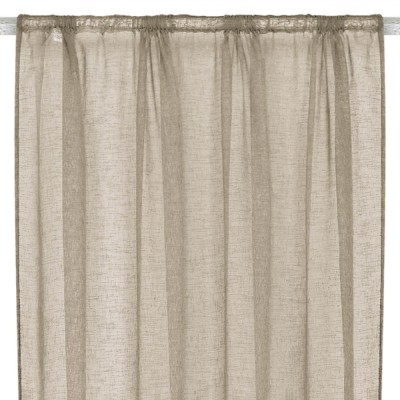 Perdea Decorativă, Tifon, Poliesters, Culoare Bej, 140x260cm foto
