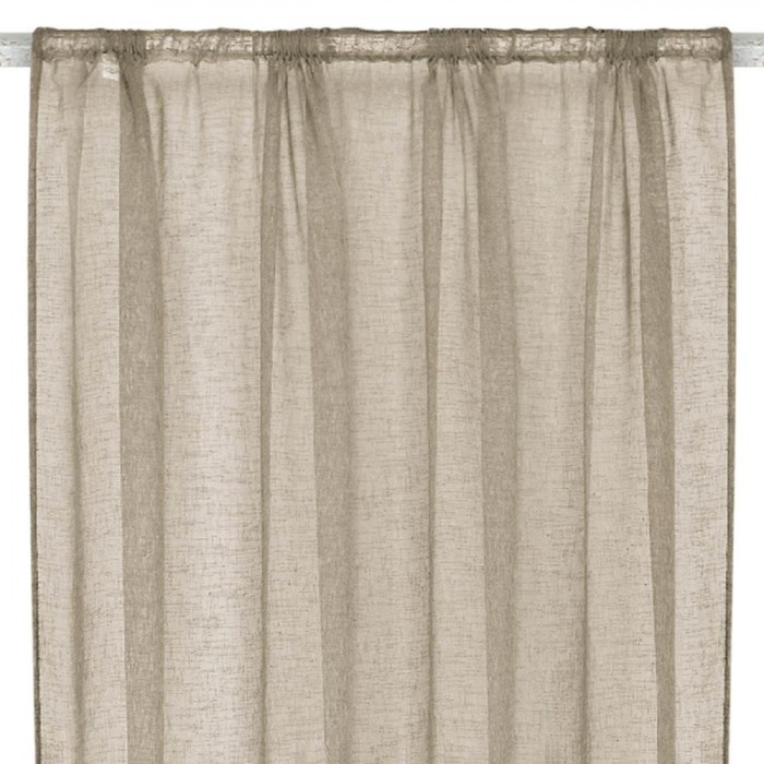 Perdea Decorativă, Tifon, Poliesters, Culoare Bej, 140x260cm