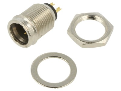 Conector XLR mini 3 pini aurit 500V foto