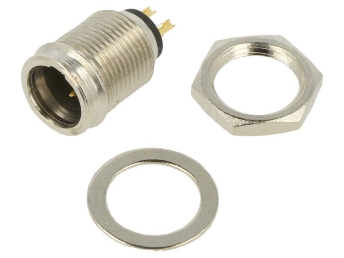 Conector XLR mini 3 pini aurit 500V