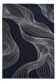 Cumpara ieftin Covor Premium Model DYWAN NEPTUNE BLUE, Bleumarin, Alb, Crem, Marime 160 x 230 cm, Tesatura Plata, Poliester, Bumbac, Antiderapant, Antialergic, Livin