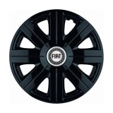 Set 4 Capace Roti, potrivite jantelor de R14, pentru Fiat, model Cosmos Negru