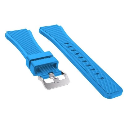 Curea silicon compatibila Huawei Watch GT 2 46mm, telescoape QR, Lite blue foto