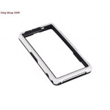 Husa Bumper Sony Xperia Z1 Compact, Negru/Alb, Protectie Margini, Anti-soc