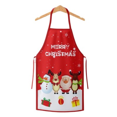 Sort de Bucatarie Decorativ, Flippy, Tema Craciun, 50 x 70 cm, Model Merry Christmas, din Poliester, Rosu foto