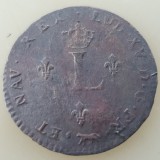 Franța 2 sols / dublu sol 1743 Pau billon Ludovic XV