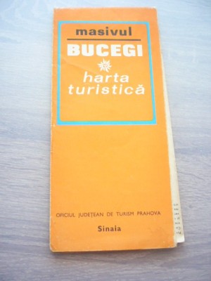 myh 12 - Harta turistica foarte veche - Masivul Bucegi - piesa de colectie foto