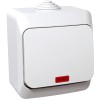 Intrerupator simplu cu led PT IP44 Schneider Cedar alb WDE000514