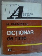 DICTIONAR DE RIME-MIHAI EMINESCU foto