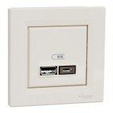 Priza USB tip A+C 2.4A Schneider Asfora crem EPH2700323