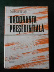 CONSTANTIN CRISU - ORDONANTA PRESEDINTIALA (1976, editie cartonata) foto