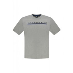 Tricou barbati, cu imprimeu cu logo, Regular fit, Gri deschis, S