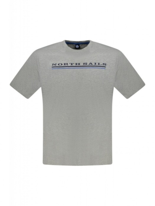 Tricou barbati, cu imprimeu cu logo, Regular fit, Gri deschis, S