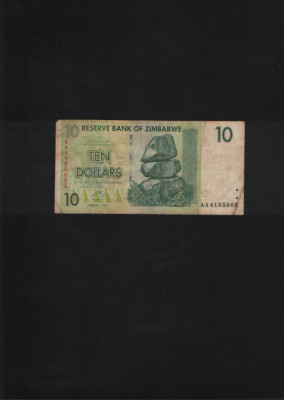 Zimbabwe 10 dollars 2007 seria4185005 foto