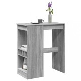 Cumpara ieftin Masă bar cu rafturi gri sonoma 90x47,5x103,5 cm lemn prelucrat