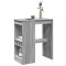 Gossi masa bar cu rafturi gri sonoma 90x47,5x103,5 cm lemn prelucrat
