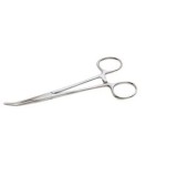Pensa Curbata Foarfeca ZFISH Pean Curved Forceps, 15cm, Argintie