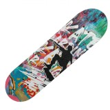 Skateboard Aluminiu, 71x20 cm, Multicolor, Roti PU, Rulmenti ABEC-5, Baza Antiderapanta, Oem