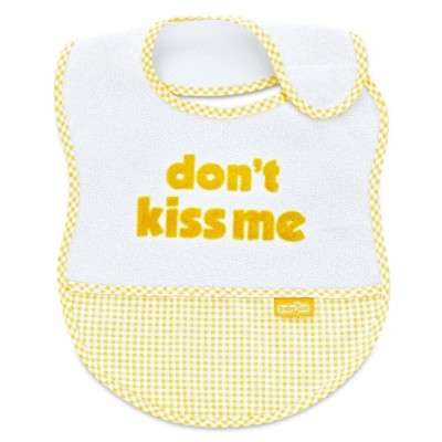 Baveta BabyJem din bumbac Dont Kiss Me (Culoare: Roz) foto