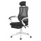 Scaun birou ergonomic OFF 927, mesh, suport picioare ajustabil, functie recliner, suport lombar, tetiera detasabila, 100 kg, alb