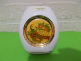 Cloisonne ART 24 KT Gold - Vaza micuta din portelan JAPONEZ decor SHIPPO YAKI