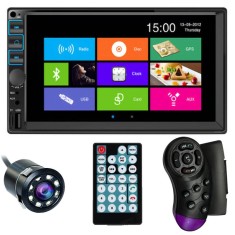MP5 Player Techstar? 7054, 2DIN, Camera Marsarier, Ecran HD Touch 7&amp;quot;, Comenzi Volan, Telecomanda, MirrorLink, Bluetooth 4.2 foto