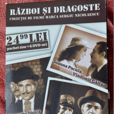 COLECTIA FILME SERGIU NICOLAESCU RAZBOI SI DRAGOSTE . 6 DVD-URI FARA ZGARIETURI