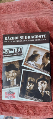 COLECTIA FILME SERGIU NICOLAESCU RAZBOI SI DRAGOSTE . 6 DVD-URI FARA ZGARIETURI foto