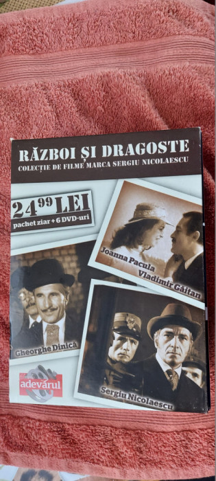 COLECTIA FILME SERGIU NICOLAESCU RAZBOI SI DRAGOSTE . 6 DVD-URI FARA ZGARIETURI