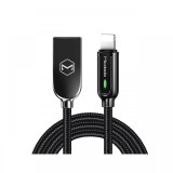 Cablu Lightning Mcdodo Auto Disconnect Black (1.2m, max 2A, led indicator)