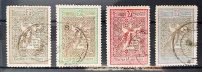 ROMANIA 1906 - Ingerii - Timbru de binefacere - serie CTO stampilate - LP 60 foto