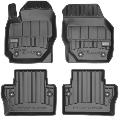 Set Covorase Auto Cauciuc Negro Volvo XC70 2 2014-2016 Pro Line Tip Tavita 3D 3D407855 foto