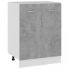 Gossi dulap inferior, gri beton, 60 x 46 x 81,5 cm, lemn prelucrat