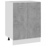 Dulap inferior &ldquo;Lyon&rdquo;, gri beton, 60 x 46 x 81,5 cm