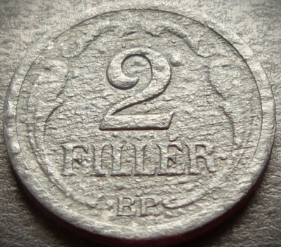 Moneda istorica 2 FILLERI / FILLER - UNGARIA, anul 1944 * cod 2457 = bule eroare foto