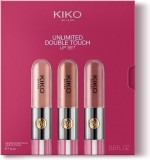 Set 3 Rujuri de buze, Kiko Milano, Unlimited Double Touch Lip Set, 01, 3 x 6 ml