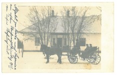 2396 - SEGARCEA, Dolj, Trasura, Romania - old postcard, real Photo - used - 1918