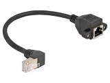 Prelungitor Ethernet Cat 6a S/FTP 0,25m LSZH Negru