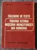 Florea Dragne; Ioan Scurtu - Culegere de texte... istoria mișcării muncitorești