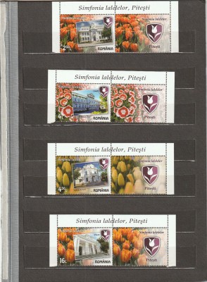 ROMANIA 2017 LP 2141 a SIMFONIA LALELELOR PITESTI SERIE CU VINIETA MNH NESTAMPILATA foto