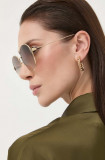 Gucci ochelari de soare femei, culoarea auriu