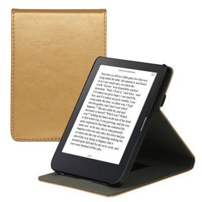 Husa Kwmobile pentru Kobo Clara 2E, Auriu, Piele ecologica, KWM000017UI012C foto